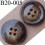 bouton 20 mm couleur pvc marron marbré 4 trous diamètre 20 mm