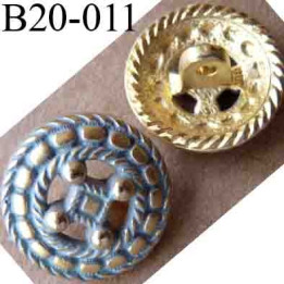 bouton 20 mm en pvc style ancien accroche avec un anneau diamètre 20 millimètres