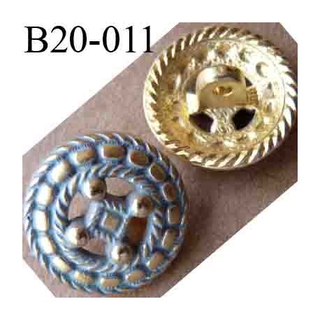 bouton 20 mm en pvc style ancien accroche avec un anneau diamètre 20 millimètres