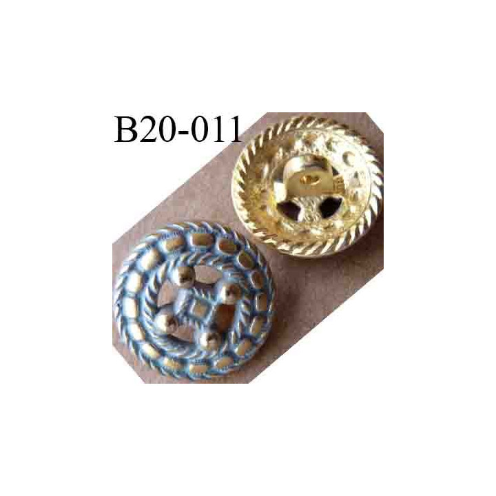 bouton 20 mm en pvc style ancien accroche avec un anneau diamètre 20 millimètres