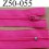 fermeture éclair longueur 50 cm couleur rose fushia non séparable largeur 2.5 cm glissière nylon largeur 4 mm