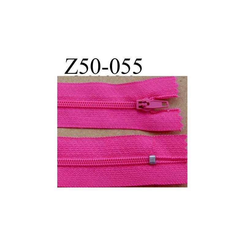 Fermeture Eclair Coloris Rose Fuschia 40 cm Séparable Ouvrable maille 5 mm  largeur 3 cm blouson