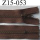 fermeture 15 cm marron non séparable zip nylon