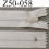 fermeture éclair longueur 50 cm couleur blanc cassé écru non séparable largeur 2.5 cm glissière nylon curseur métal largeur 4 mm