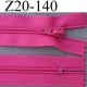 fermeture éclair longueur 20 cm couleur rose fushia non séparable largeur 2.5 cm glissière nylon largeur du zip 4 mm 