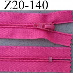 fermeture zip longueur 20 cm couleur rose fushia non séparable largeur 2.5 cm glissière nylon largeur du zip 4 mm 