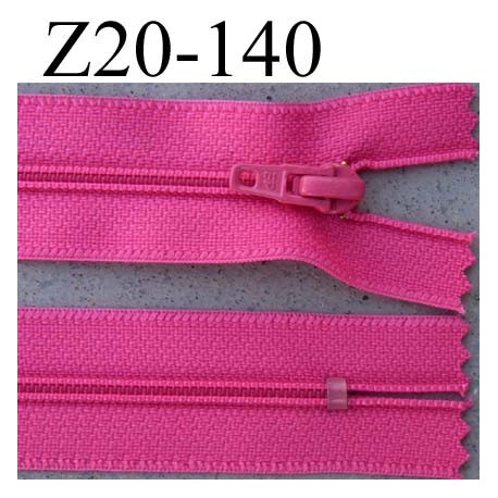 fermeture éclair longueur 20 cm couleur rose fushia non séparable largeur 2.5 cm glissière nylon largeur du zip 4 mm 