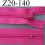 fermeture éclair longueur 20 cm couleur rose fushia non séparable largeur 2.5 cm glissière nylon largeur du zip 4 mm 