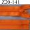 fermeture éclair YKK longueur 20 cm couleur orange non séparable largeur 2.5 cm glissière nylon largeur du zip 4 mm 