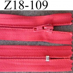 fermeture zip à glissière longueur 18 cm couleur rose non séparable largeur 2.5 cm glissière en nylon largeur 4 mm