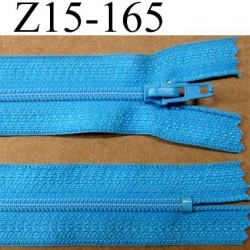 fermeture éclair longueur 15 cm couleur bleu turquoise non séparable largeur 2.5 cm glissière nylon largeur du zip 4 mm
