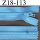 fermeture éclair longueur 18 cm couleur bleu ciel non séparable largeur 2.5 cm glissière nylon largeur du zip 4 mm