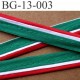 biais galon ruban passe poil en coton couleur rouge vert blanc avec cordon en coton très solide largeur 13 mm vendu au mètre
