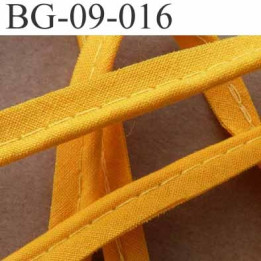 biais galon ruban passepoil en coton couleur orange lumineux avec cordon coton très solide largeur 9 mm vendu au mètre