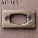Boucle etrier anneau rectangulaire métal couleur bronze largeur 37 mm 