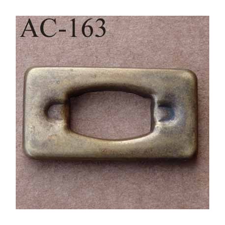 Boucle etrier anneau rectangulaire métal couleur bronze largeur 37 mm 