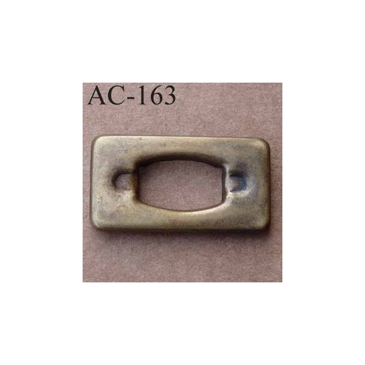 Boucle etrier anneau rectangulaire métal couleur bronze largeur 37 mm 