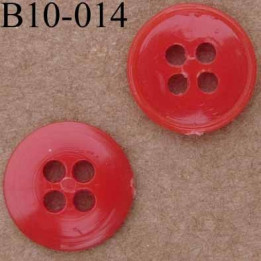 bouton diamètre 10 mm couleur rouge  4 trous