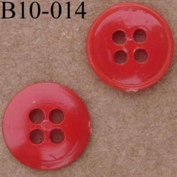 bouton diamètre 10 mm couleur rouge 4 trous