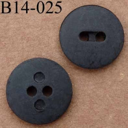 bouton diamètre 14 mm couleur noir mat  2 trous