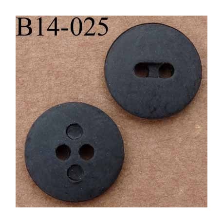 bouton diamètre 14 mm couleur noir mat 2 trous