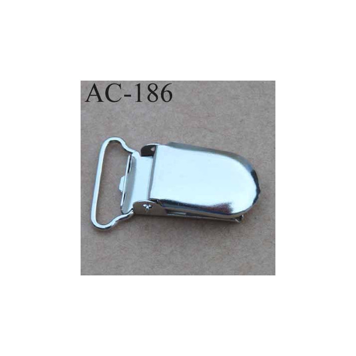 clip bretelles attache tétines rond métal 20 mm vendu à l'unité