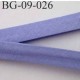 galon biais passe poil plié largeur 9 mm 2 rebords plié de 9 mm plus 2 rebords de 4 mm couleur lilas parme violine 100 % coton