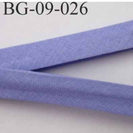 galon biais passepoil plié largeur 9 mm 2 rebords plié de 9 mm plus 2 rebords de 4 mm couleur lilas parme violine en coton