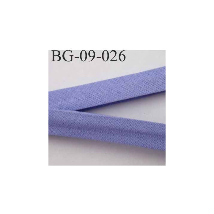 galon biais passepoil plié largeur 9 mm 2 rebords plié de 9 mm plus 2 rebords de 4 mm couleur lilas parme violine en coton