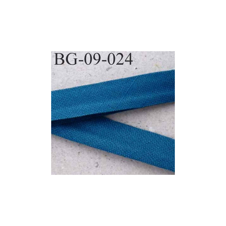 galon biais passepoil plié largeur 9 mm 2 rebords plié de 9 mm plus 2 rebords de 4 mm couleur bleu en coton