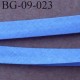 galon biais passe poil plié largeur 9 mm 2 rebords plié de 9 mm plus 2 rebords de 4 mm couleur bleu 100 % coton