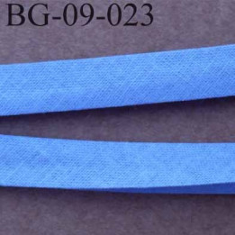 galon biais passepoil plié largeur 9 mm 2 rebords plié de 9 mm plus 2 rebords de 4 mm couleur bleu en coton
