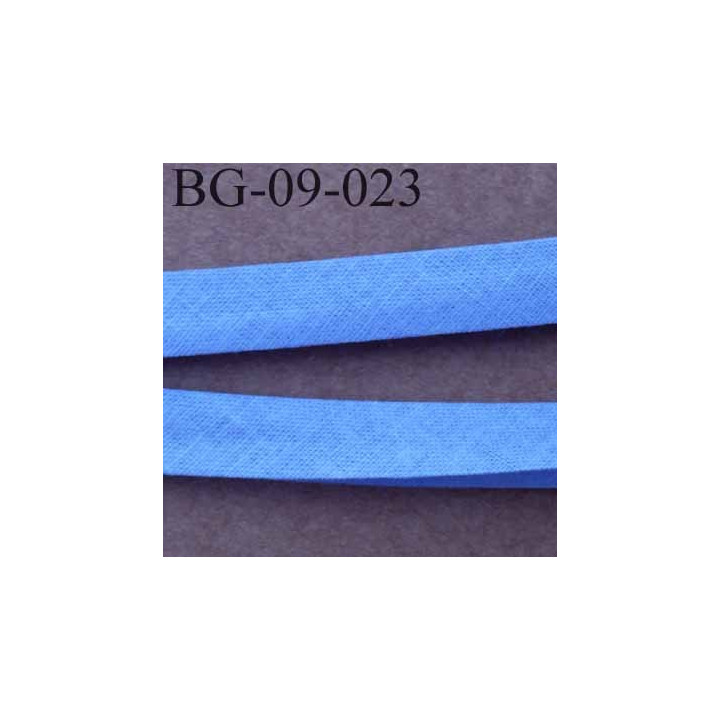 galon biais passepoil plié largeur 9 mm 2 rebords plié de 9 mm plus 2 rebords de 4 mm couleur bleu en coton