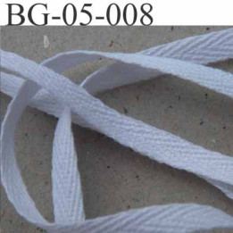 biais sergé coton superbe qualité  galon ruban couleur blanc largeur 5 mm prix au mètre