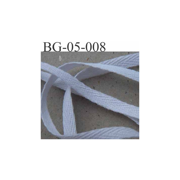 biais sergé coton superbe qualité  galon ruban couleur blanc largeur 5 mm prix au mètre