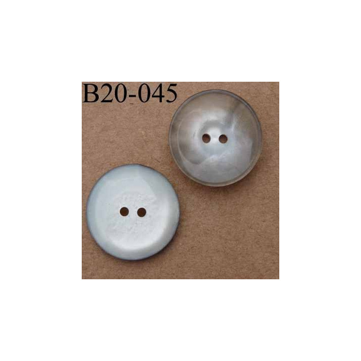 bouton 20 mm couleur marron dégradé brillant 2 trous diamètre 20 mm