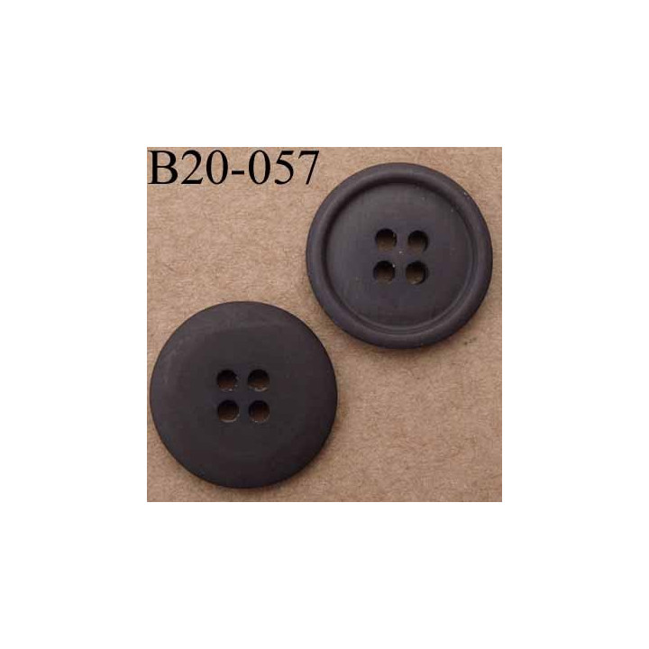 bouton 20 mm couleur marron mat 4 trous diamètre 20 mm