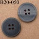 bouton 20 mm couleur anthracite nacré 4 trous diamètre 20 mm