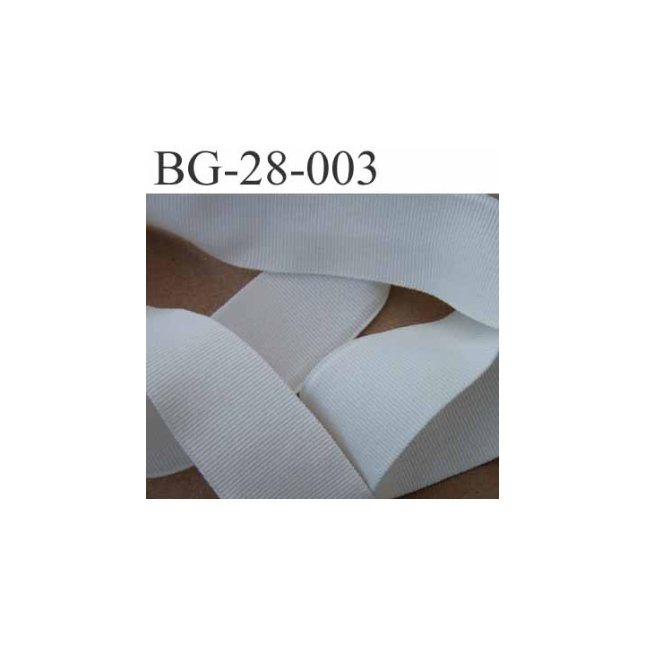 galon ruban gros grain couleur nature souple doux légèrement élastique synthétique double face largeur 28 mm prix du mètre