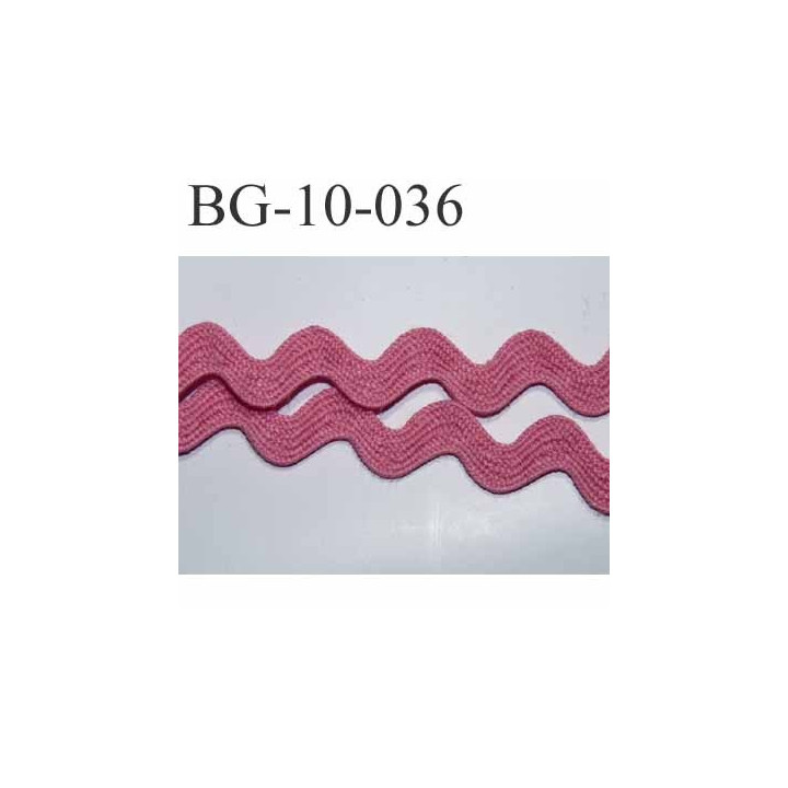 ruban galon croquet serpentine galon plat largeur 10 mm  couleur rose prix du mètre