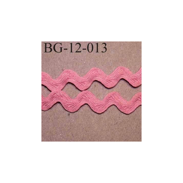 ruban galon croquet serpentine galon plat largeur 12 mm  couleur rose prix du mètre