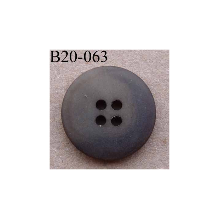 bouton 20 mm couleur marron mat 4 trous diamètre 20 mm