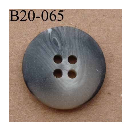 bouton 20 mm couleur noir beige marbré mat 4 trous diamètre 20 mm