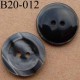 bouton 20 mm couleur gris bleu dégradé brillant 2 trous diamètre 20 mm