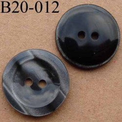 bouton 20 mm couleur anthracite dégradé brillant 2 trous diamètre 20 mm