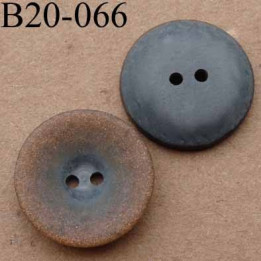 bouton 20 mm couleur anthracite mordoré brillant  2 trous diamètre 20 mm