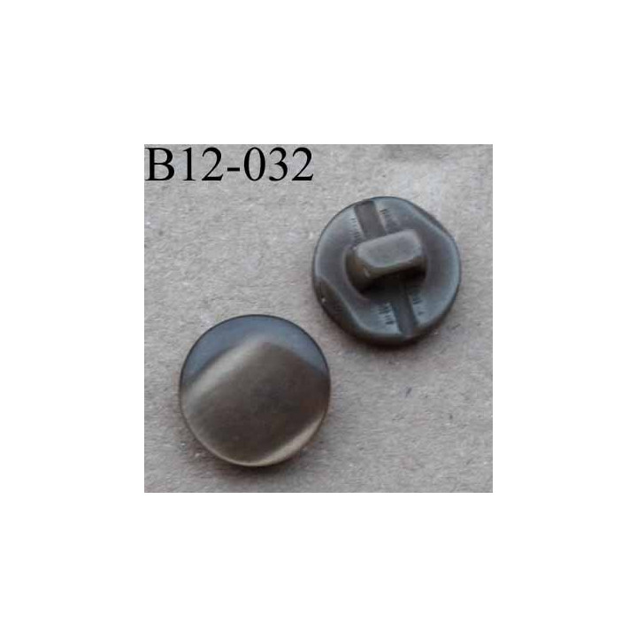 bouton 12 mm couleur marron beige brillant accroche un anneau diamètre 12 mm
