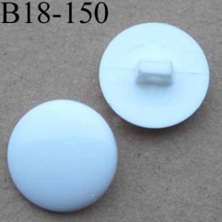 bouton 18 mm pvc couleur blanc brillant accroche un anneau diamètre 18 mm