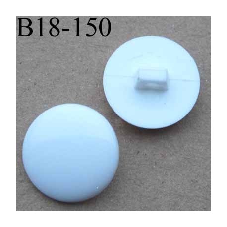 bouton 18 mm pvc couleur blanc brillant accroche un anneau diamètre 18 mm