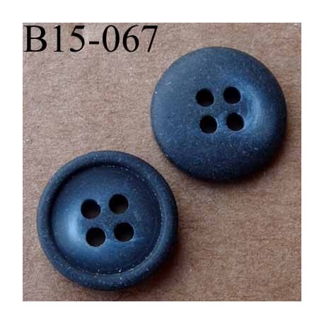 bouton diamètre 15 mm 4 trous couleur mat bleu marine foncé dégradé diamètre 15 mm